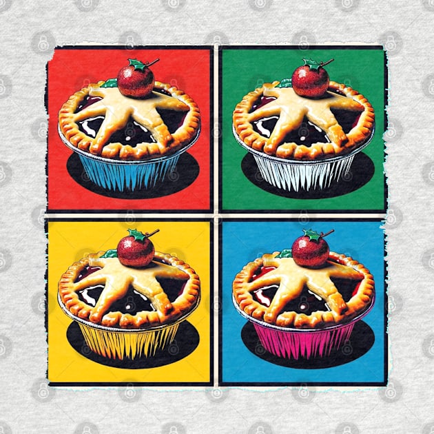 Mince Pie Marvel: A Pop Art Extravaganza - Festive dessert by PawPopArt